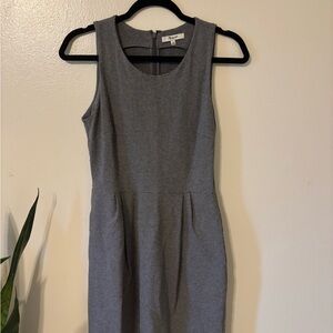 Elegant Gray 100% cotton Sleeveless Dress